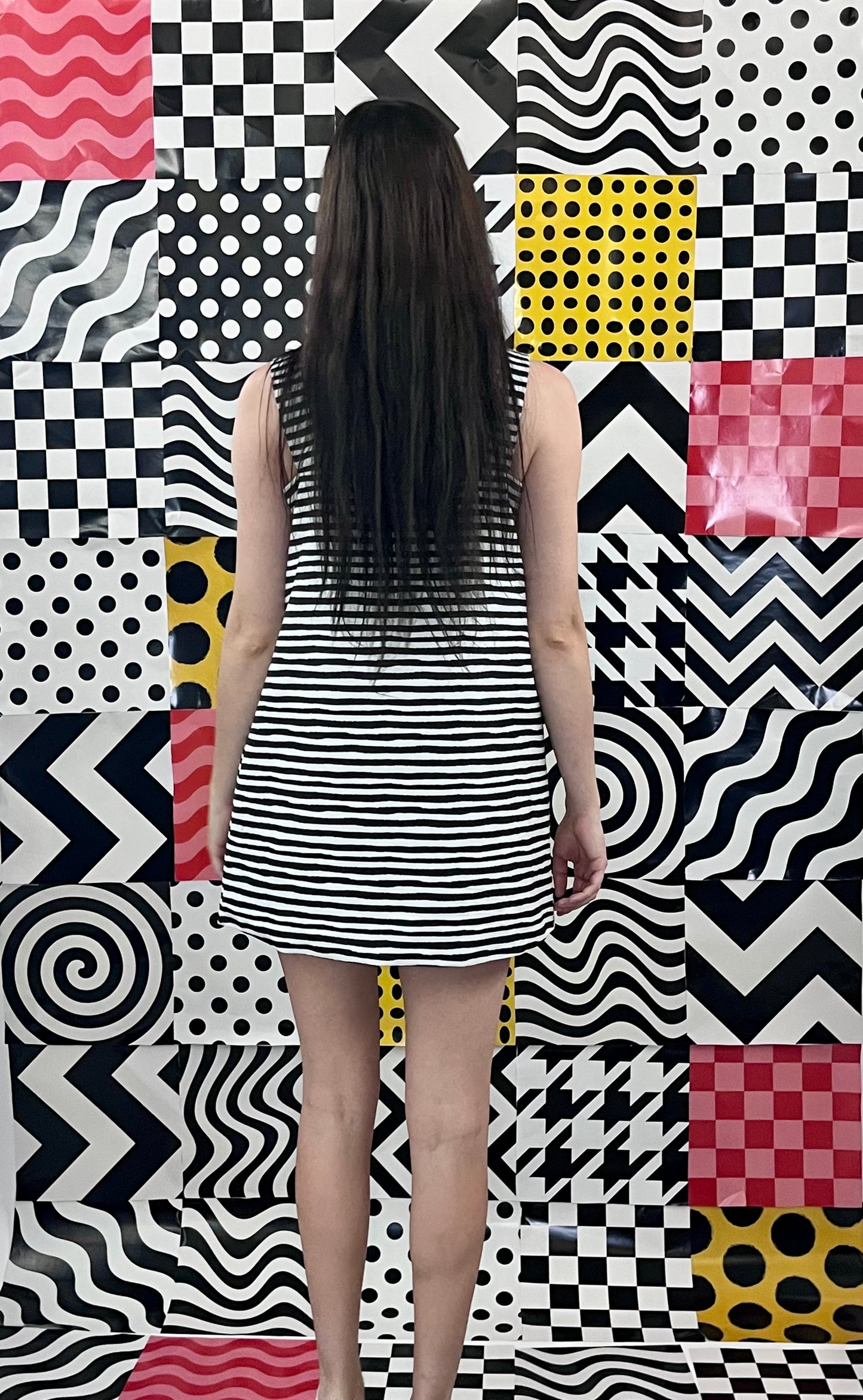 Striped Pop Art Mini Dress Jumper