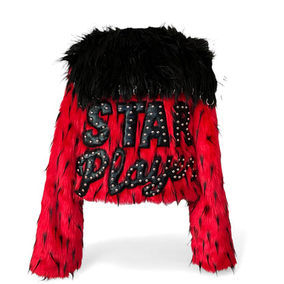 STAR PLAYER LETTERMAN FUR COAT