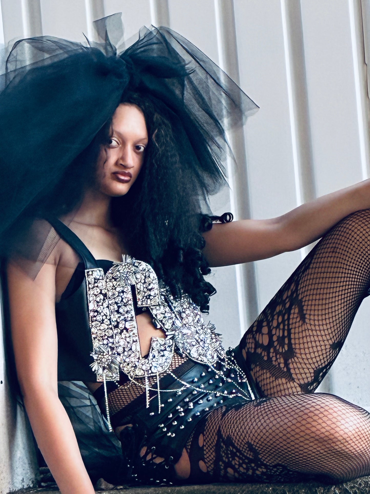 RHINESTONE FRINGE ICON VEST