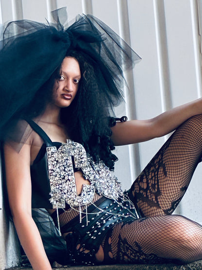 RHINESTONE FRINGE ICON VEST