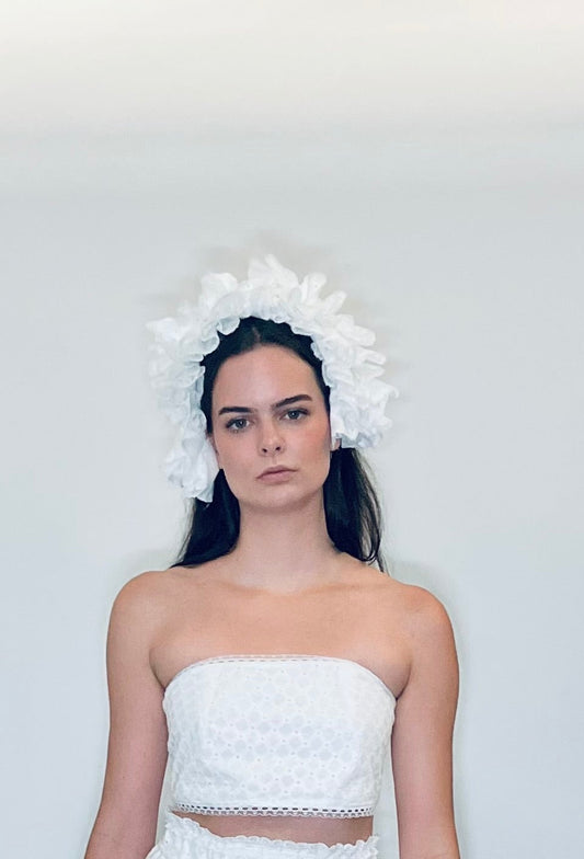 Ruffled Eyelet Headpiece
