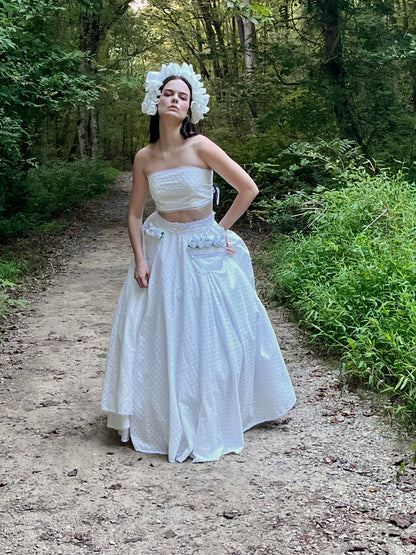 Eyelet Bandeau Crop Top