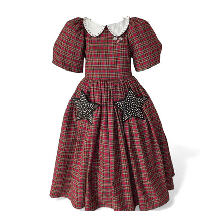 PLAID STAR POCKET BABYDOLL