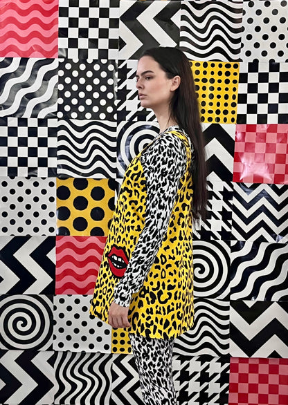 Cheetah Pop Art Mini Dress Jumper