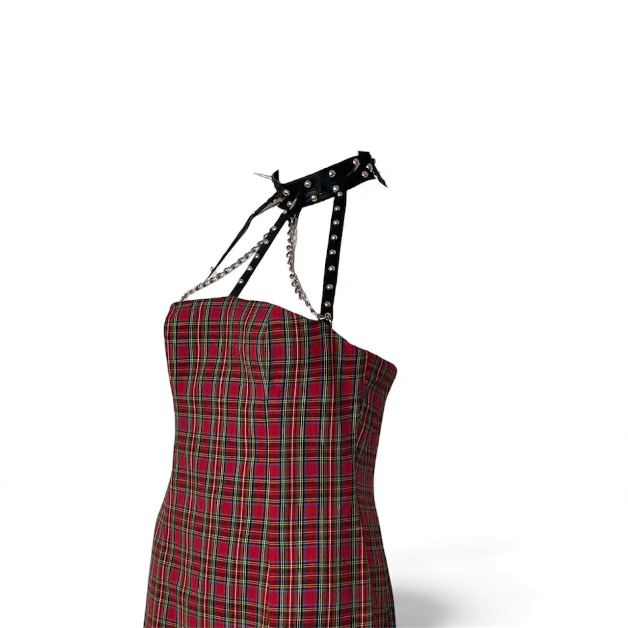 PLAID FLARE MERMAID GOWN