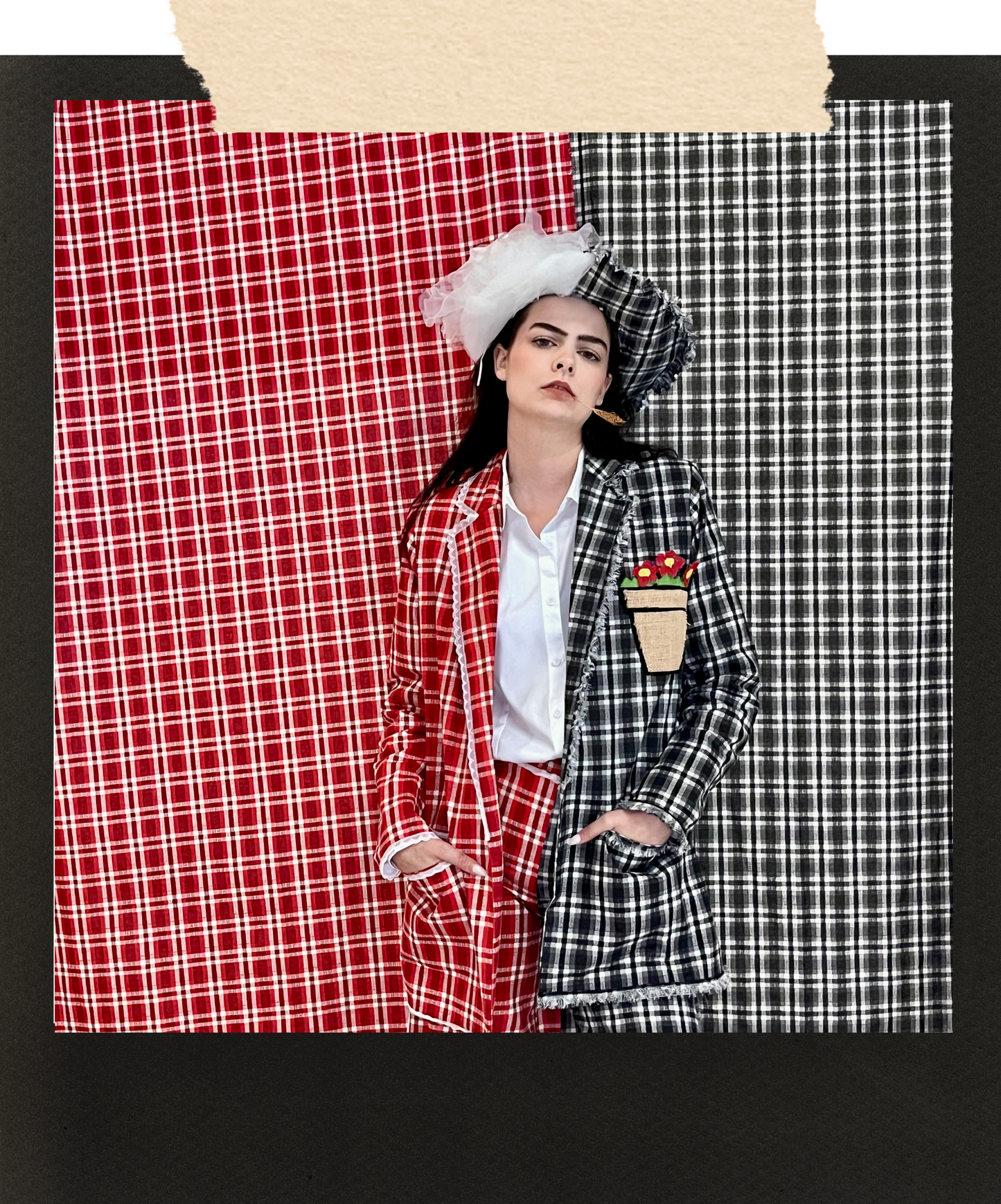 Contrast Flowerpot Blazer