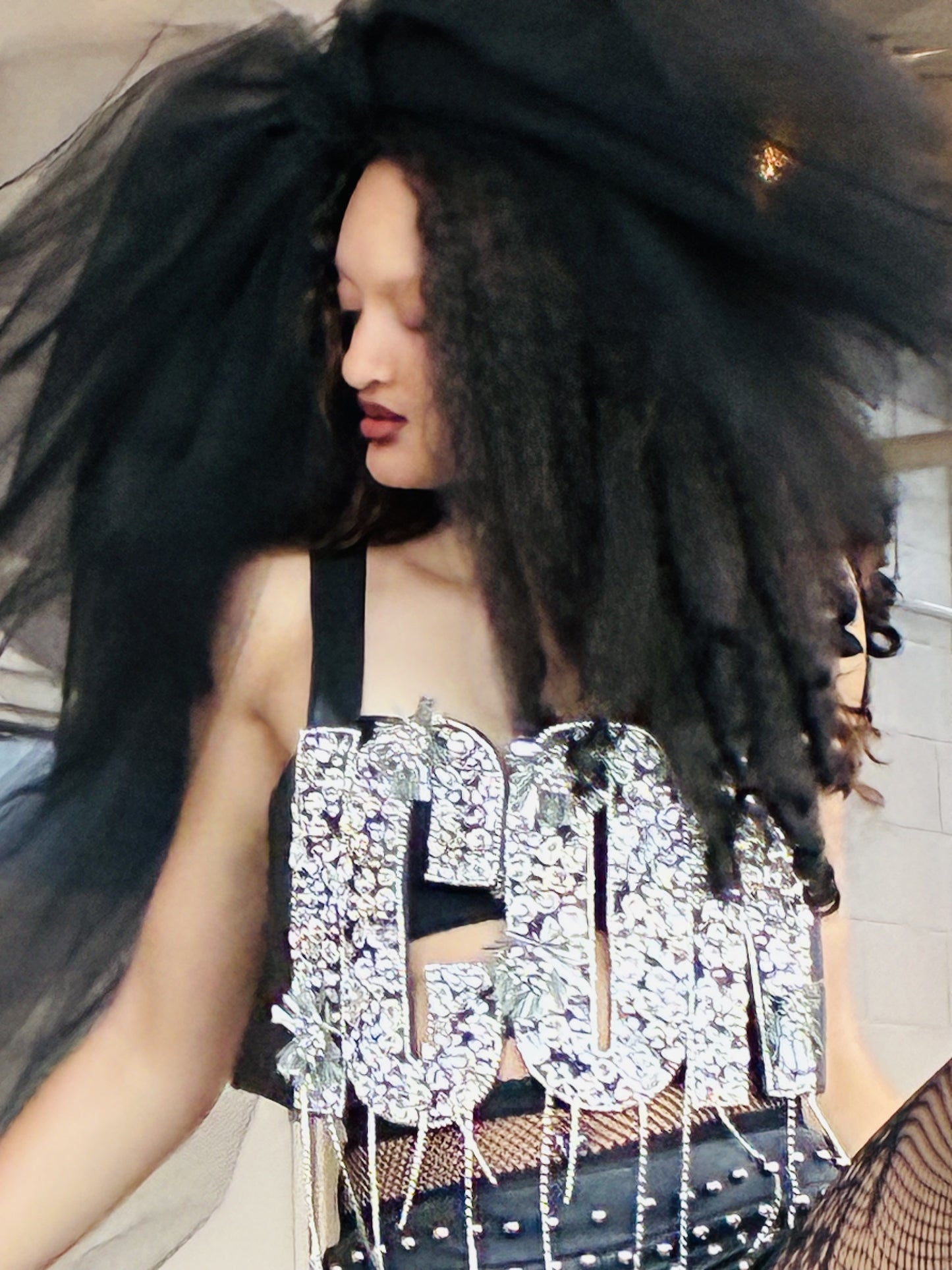 RHINESTONE FRINGE ICON VEST