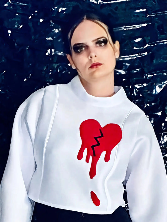 Bleeding Heart Sculptural Crop Top